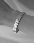 Divine Antique Flower Bangle Sterling Silver 1930s
