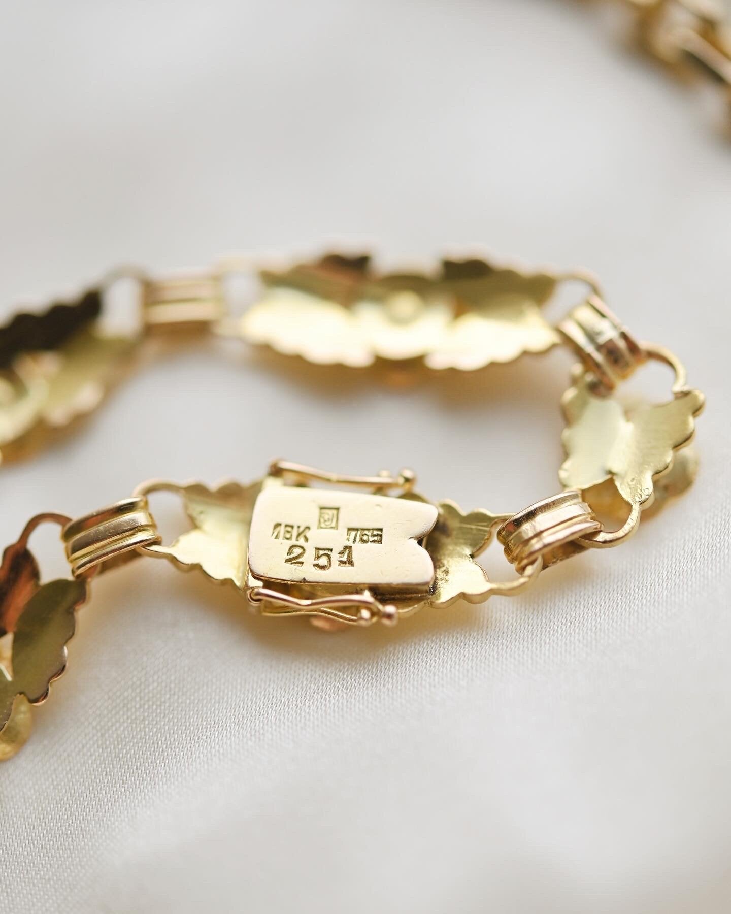 Rare Antique Bracelet By Georg Jensen 18K Gold Beg. 1900s