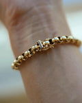 Perfect Condition Vintage Rolo Link Bracelet 18K Gold Sweden 1970