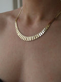 Sexy Fringed Cleopatra Necklace 14K Gold 1960