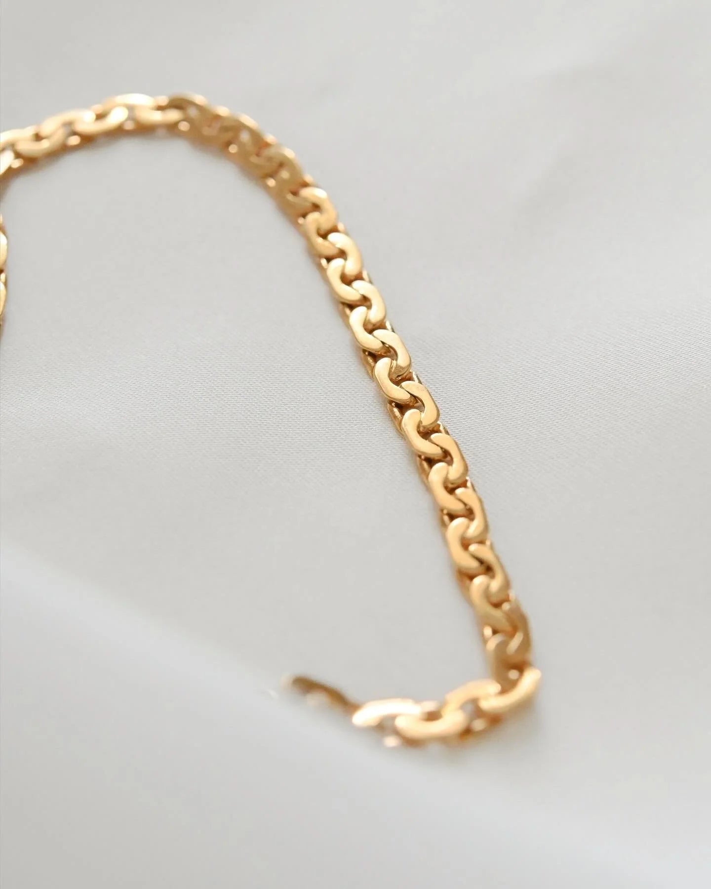 Special Antique Swedish Watch Chain Bracelet w Full Hallamarks 18K Gold 1885
