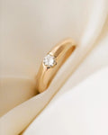 Gorg Stacking Band Danish Vintage w High Quality Diamond 18K Gold