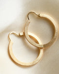 Amazing Star Dust Gold Hoops 18K Gold