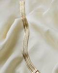 Amazing Danish Vintage Double Row Geneva Bracelet 14K Gold