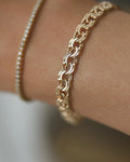 Extreme Top Condition Rose Toned Swedish Vintage Bismarck Bracelet 18K Gold 1970