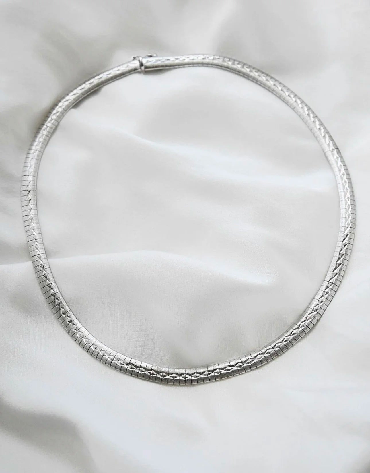 Sexy Two Sided Silver Vintage Necklace 1960
