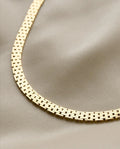 Gorgeous Danish Jens Tage Hansen Brick Link Necklace 14K Gold 1960s