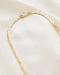 Amazing Radiant Brick Link Necklace 14K Gold 1960