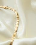 Stunning Brick Link Necklace 14K Gold 1960
