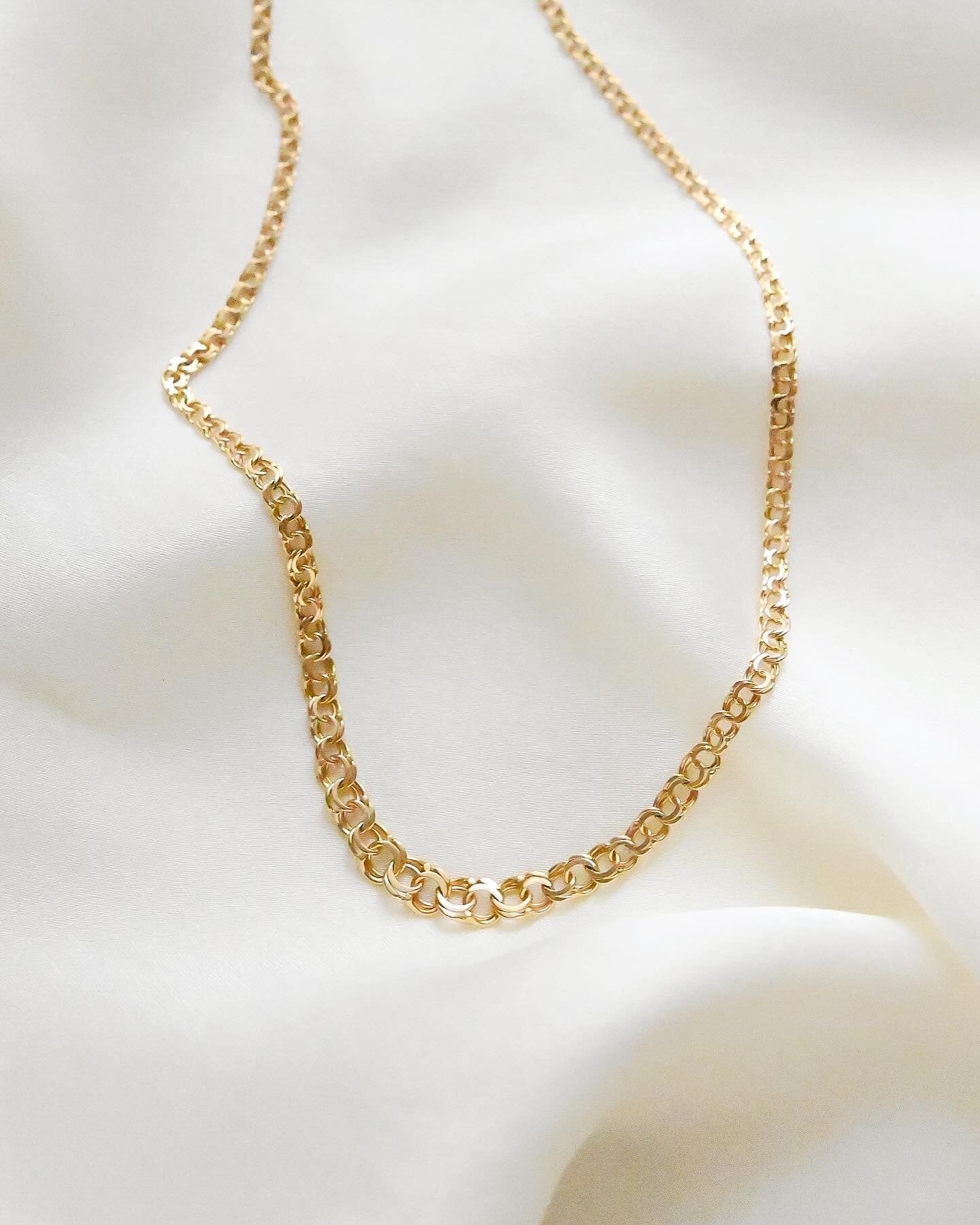 Vintage 18K Gold Bismarck Chain – 17.7 inches of absolute perfection