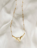 Organically Shaped Gorg Mid Century Necklace Diamonds and 18K Gold 1900s