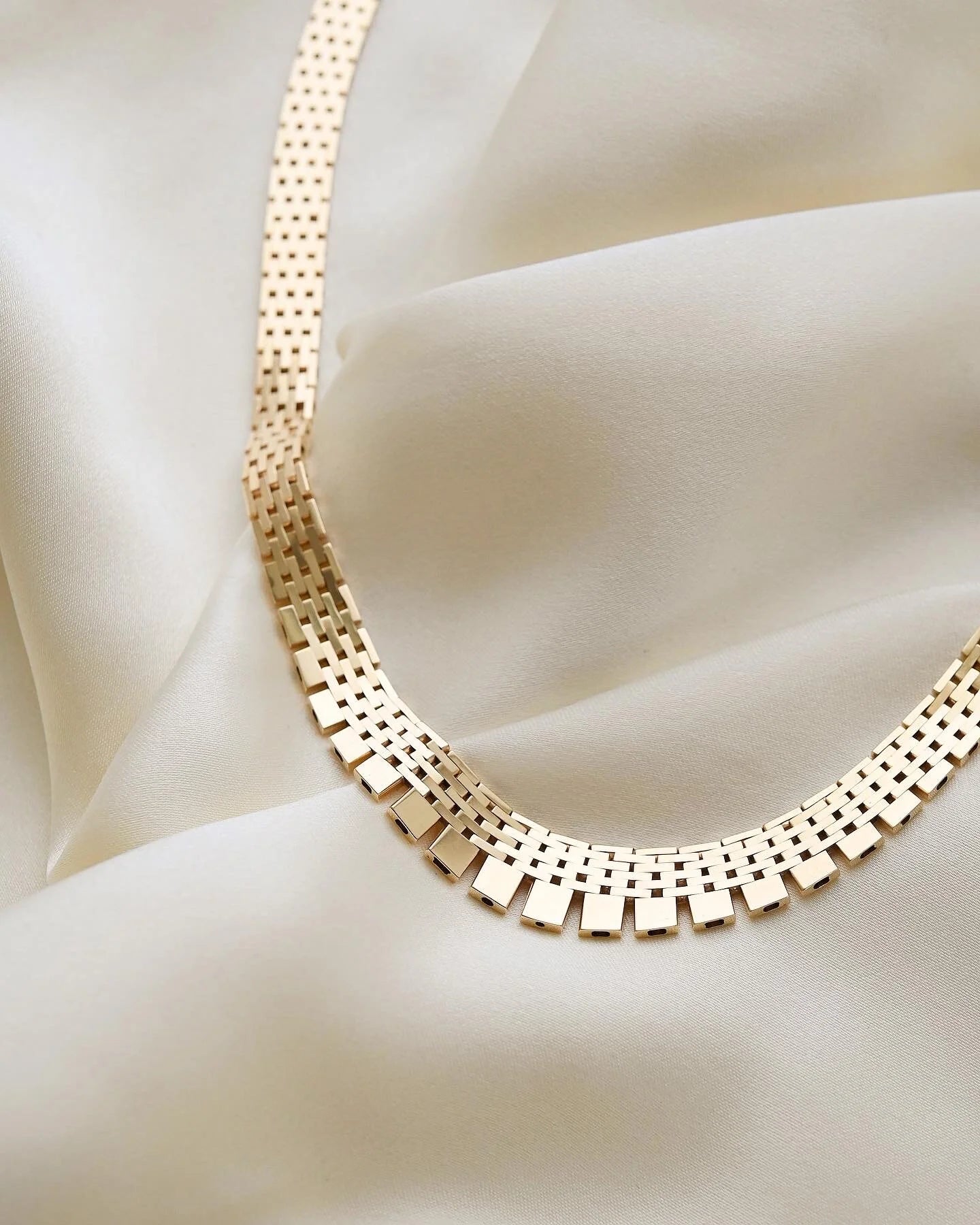 Gorg 36 Grams Danish Vintage Brick Link Necklace