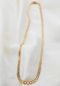 Stunning Weighty X Link Necklace 18K Gold 1970s