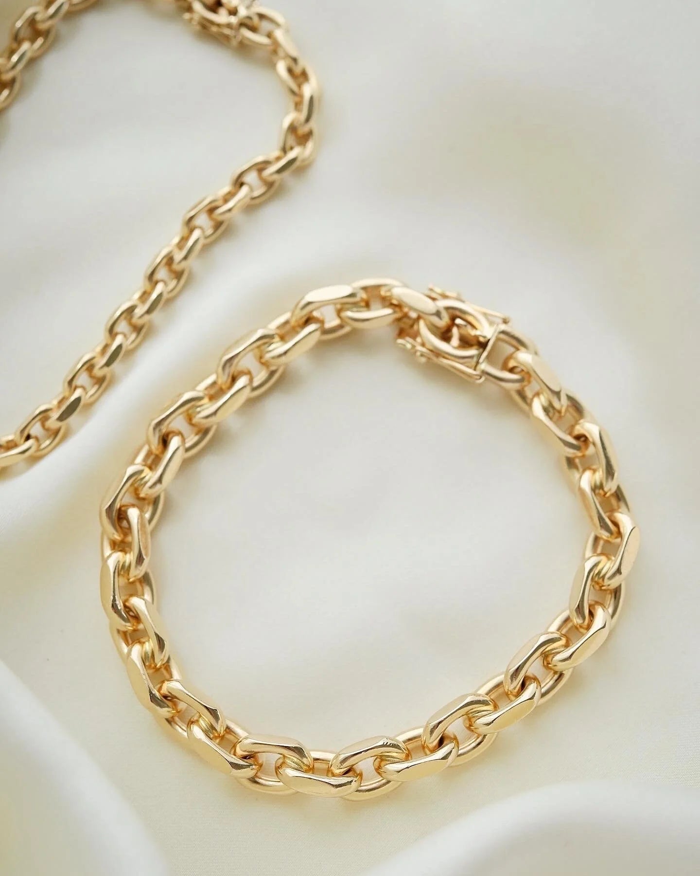 Biggest Most Amazing Vintage Anchor Link Bracelet Ever 14K Gold 1970