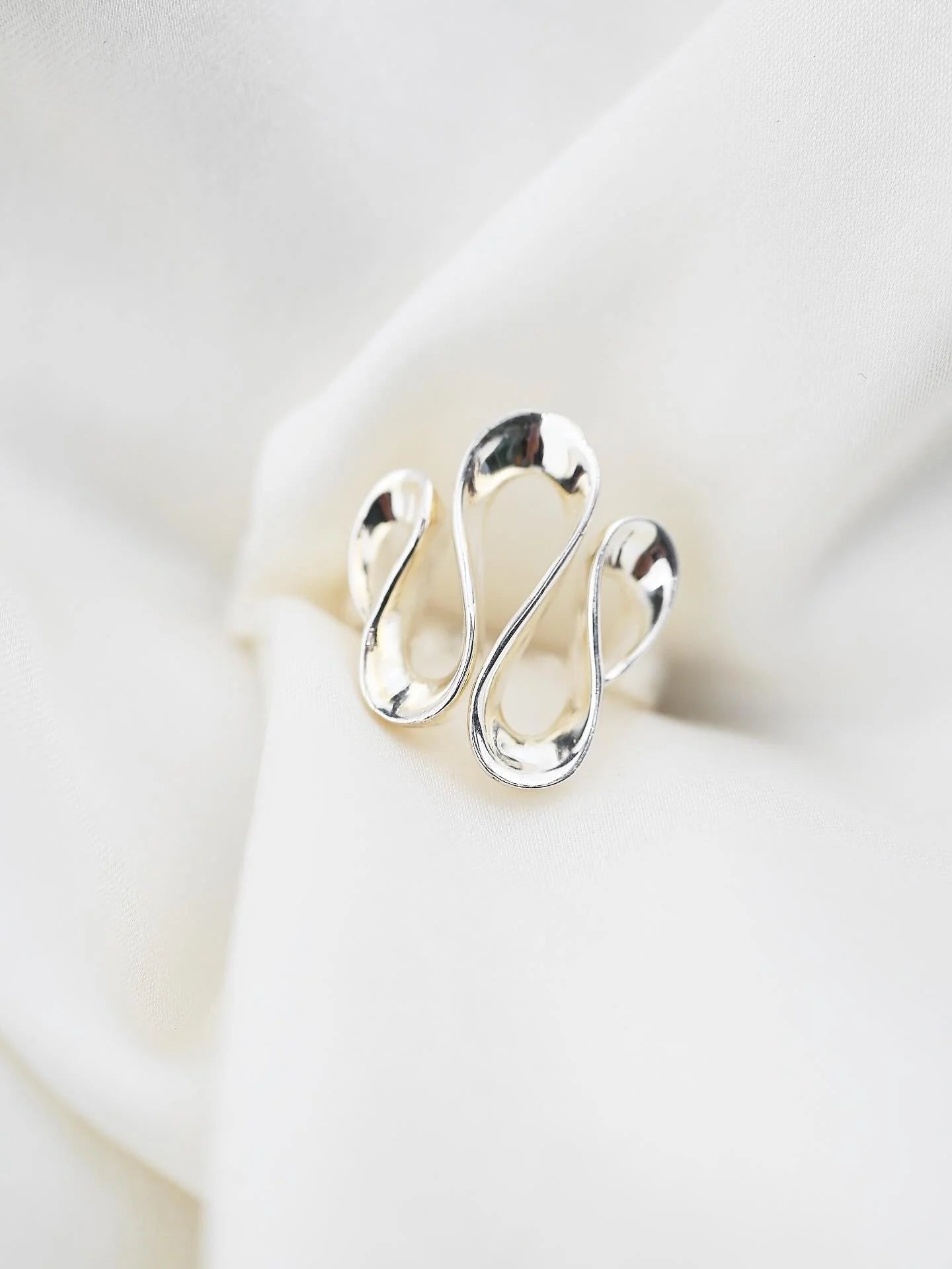 Handmade Striking Modenist Ring Sterling Silver 1960s