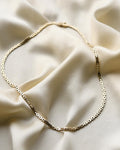 Rare Width Brick Link Chain 14K Gold 1960s