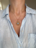 Vision in Blue Flower Pendant Spinel 18K Gold