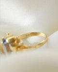 The Perfect Vintage Ring Baby Blue Spinel 14K Gold 1950s
