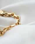 Magnificent Chunky Danish Vintage Biker Link Bracelet 14K Gold