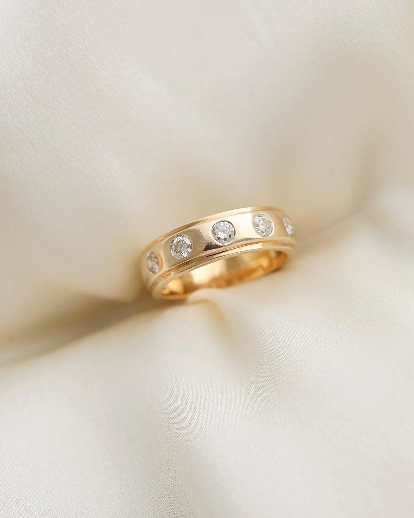 Danish Diamond 0.60 Carats Vintage Ring 18K Gold