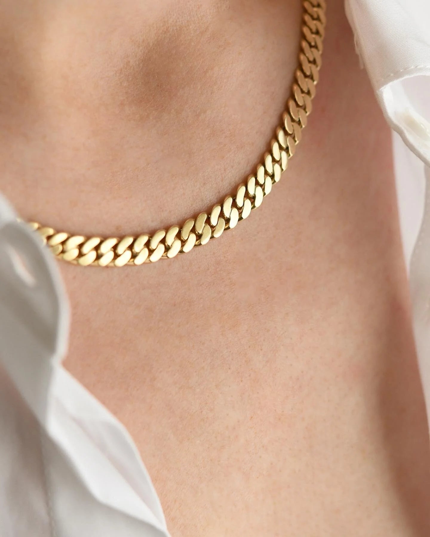 Sexy, CHUNKY Curb Link Chain 14K Gold