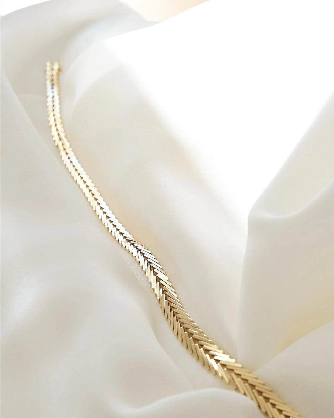 Rare Danish Vintage Necklace 16.25 Inches 14K Gold 1960s