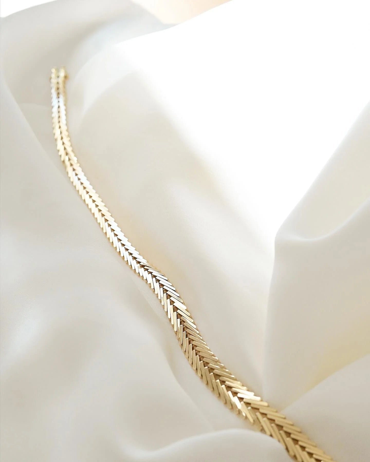 Rare Danish Vintage Necklace 16.25 Inches 14K Gold 1960s