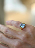 Extraordinary Beautiful Pastel Blue Spinel Ring 18K Gold Sweden 1956