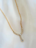 The Perfect 18K Solid Gold Diamond Drop Necklace