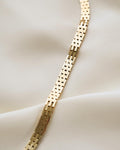 Dreamy Heavy Brick Link Vintage Necklace 14K Gold 1960