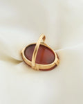 Huge Antique Carnelian AR or RA Signet Ring 18K Gold 1932
