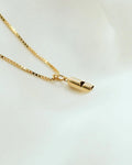 The Cutest Vintage Whistle Charm on Long Box Chain 18K Gold