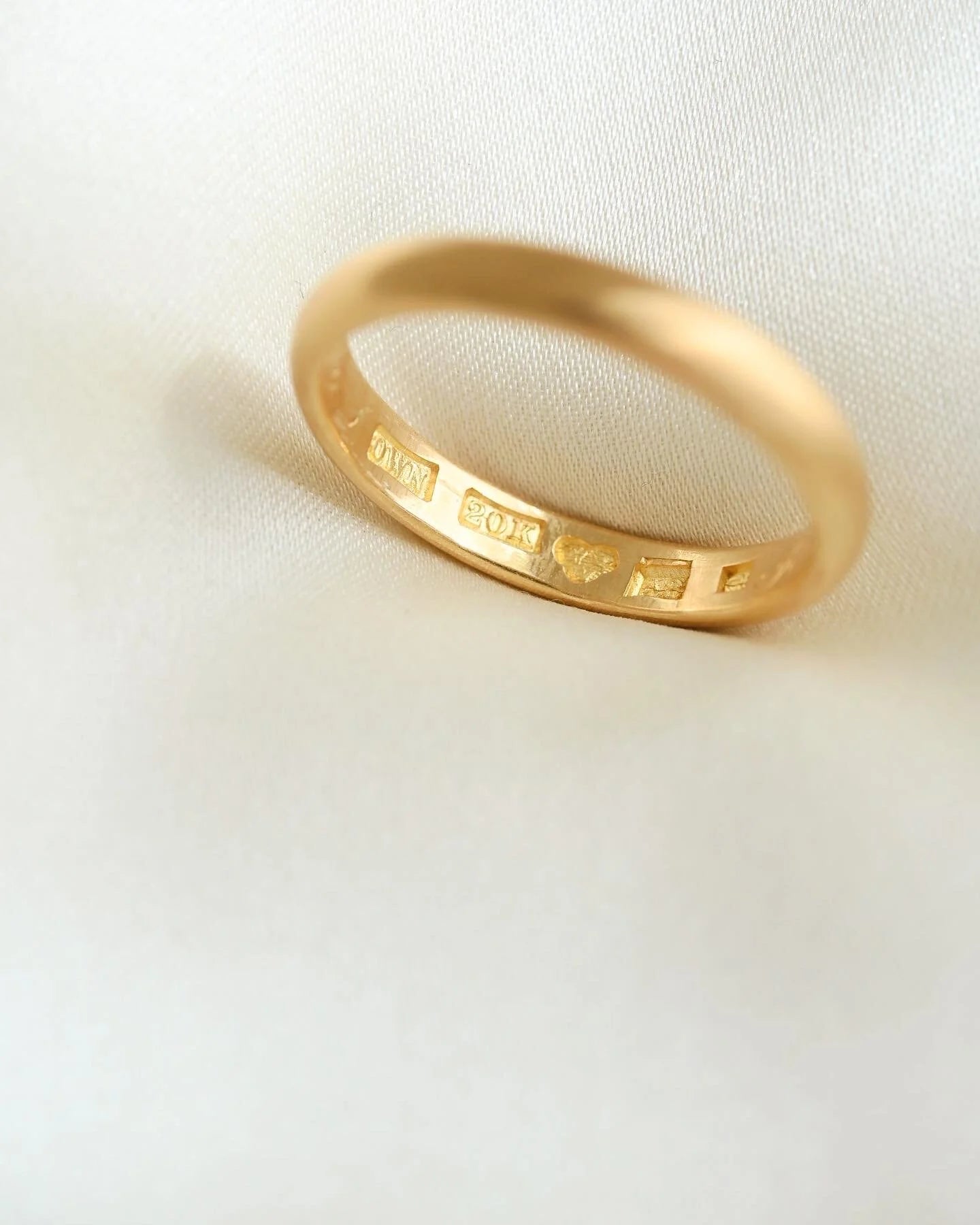 Gorgeous “ANNA” Luminous Antique Wedding Band 20K Gold 1927