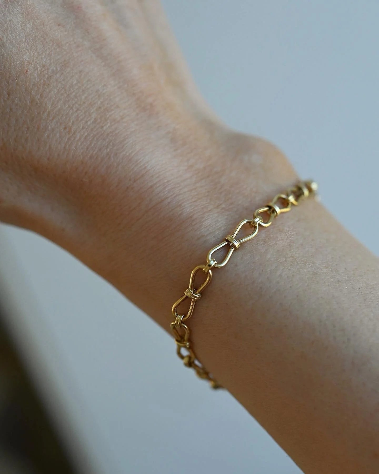 Swedish Vintage Eternity Link Bracelet 18K Gold