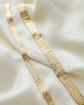 Sublime Wide Brick Link Bracelet 14K Gold