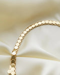Outstanding Danish Vintage Bee Cell Link Necklace 14K Gold
