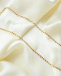 LONG Danish Vintage Anchor Link Necklace 14K Gold
