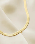 Sexy 15 Grams Italian Vintage Herringbone Necklace 18K Gold
