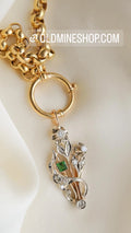 Antique Converted Giardinetti w Diamonds and Paste 14K Gold and Silver