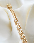 Heavy 22 Grams Swedish Vintage Fox Tail Link Bracelet 18K Gold 1988