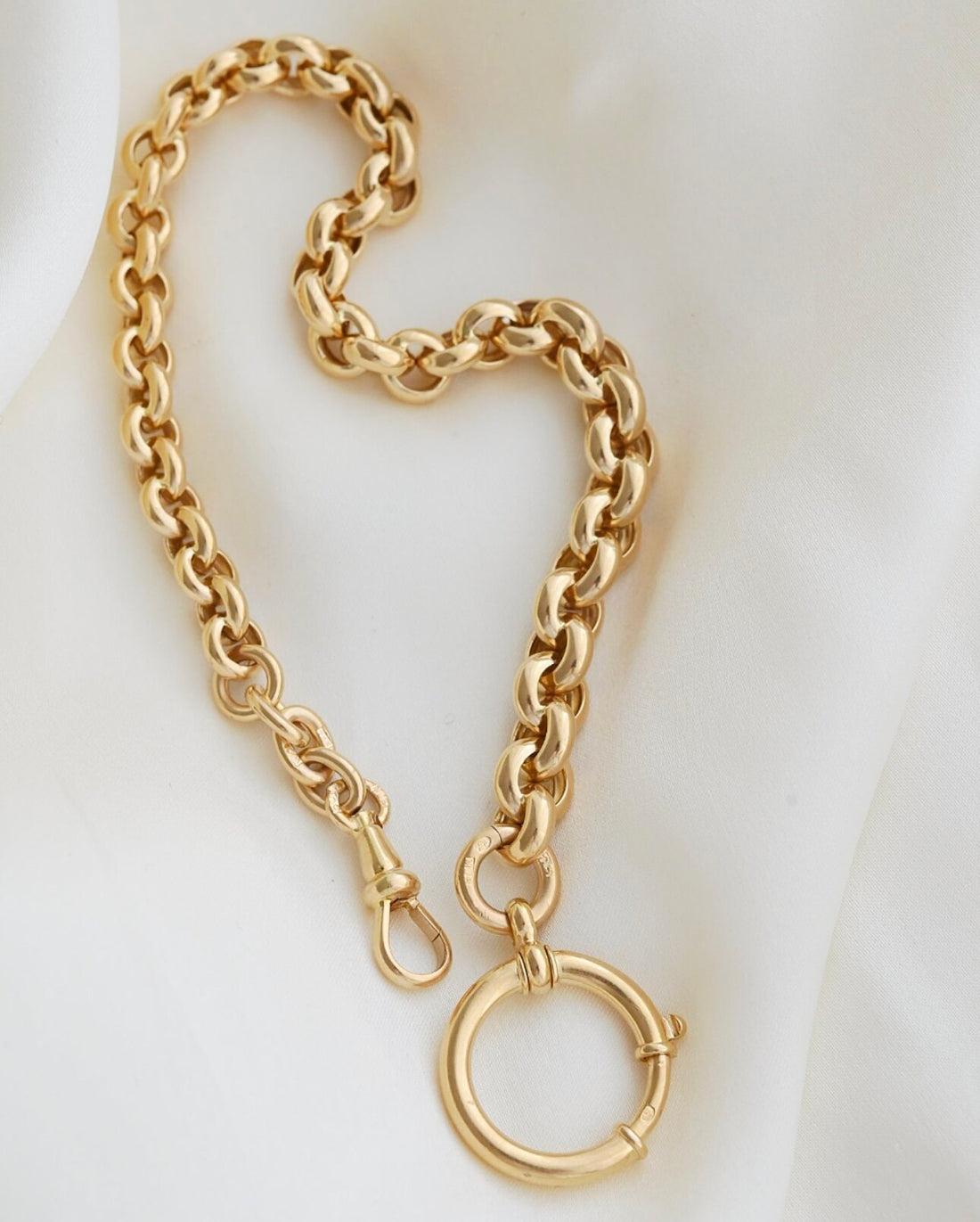 Sublime Rare Vintage Belcher Link Watch Chain 18K Gold