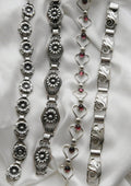 76 Year Old Swedish 18 Grams Vintage Silver Flower Bracelet 1946