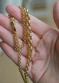 Rare Belcher Link Chain Italian Vintage 18K Gold 17.75 Inches