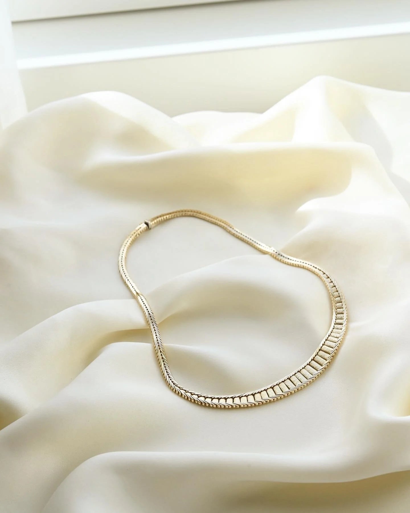 RARE Stunning Geneva Link Variant Necklace 14K Gold 1970