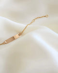 Small Wrist Name Plate Bracelet 18K Gold 1980