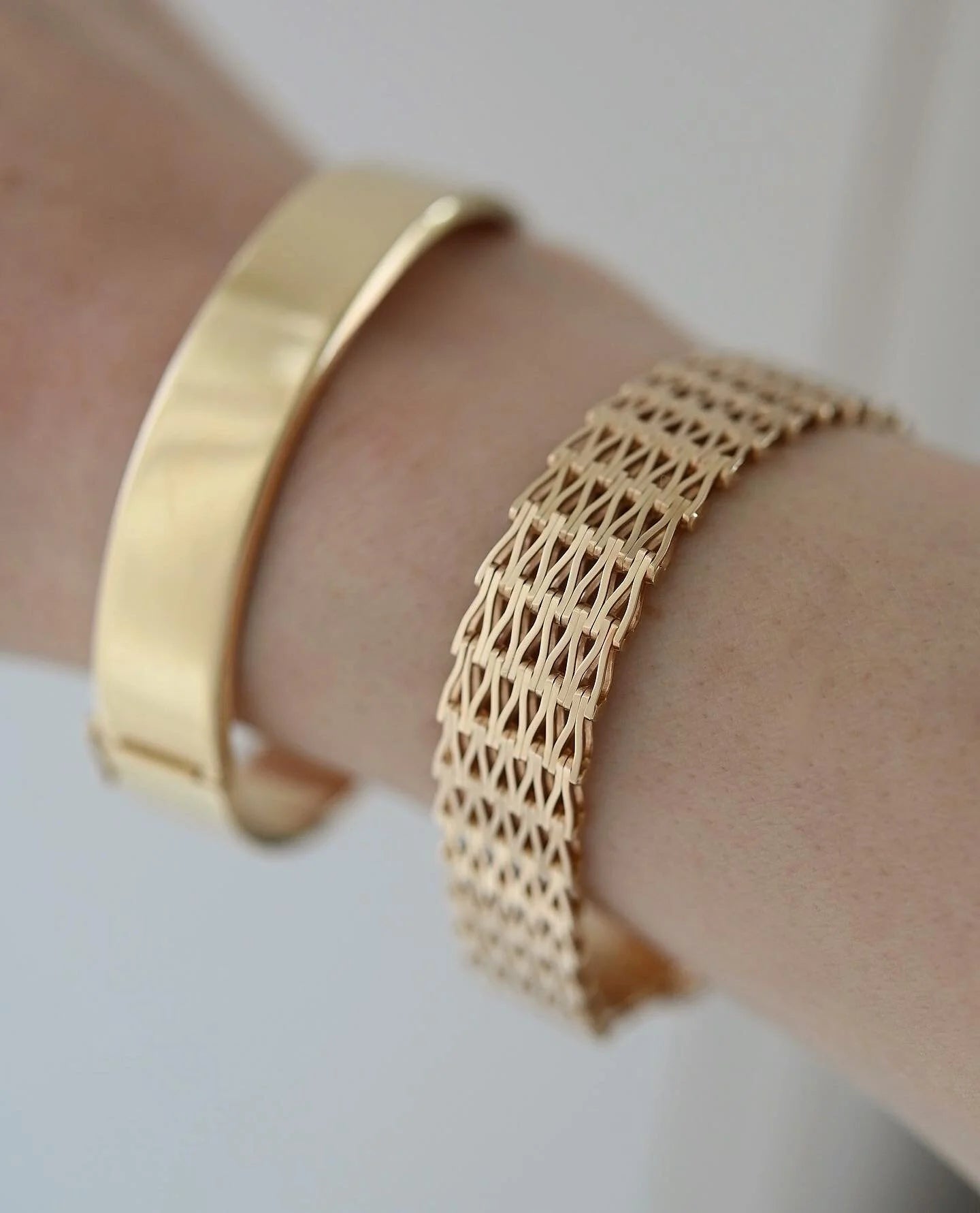 STUNNING Y Link Bracelet by Jens Poul Asby 14K Gold 1960
