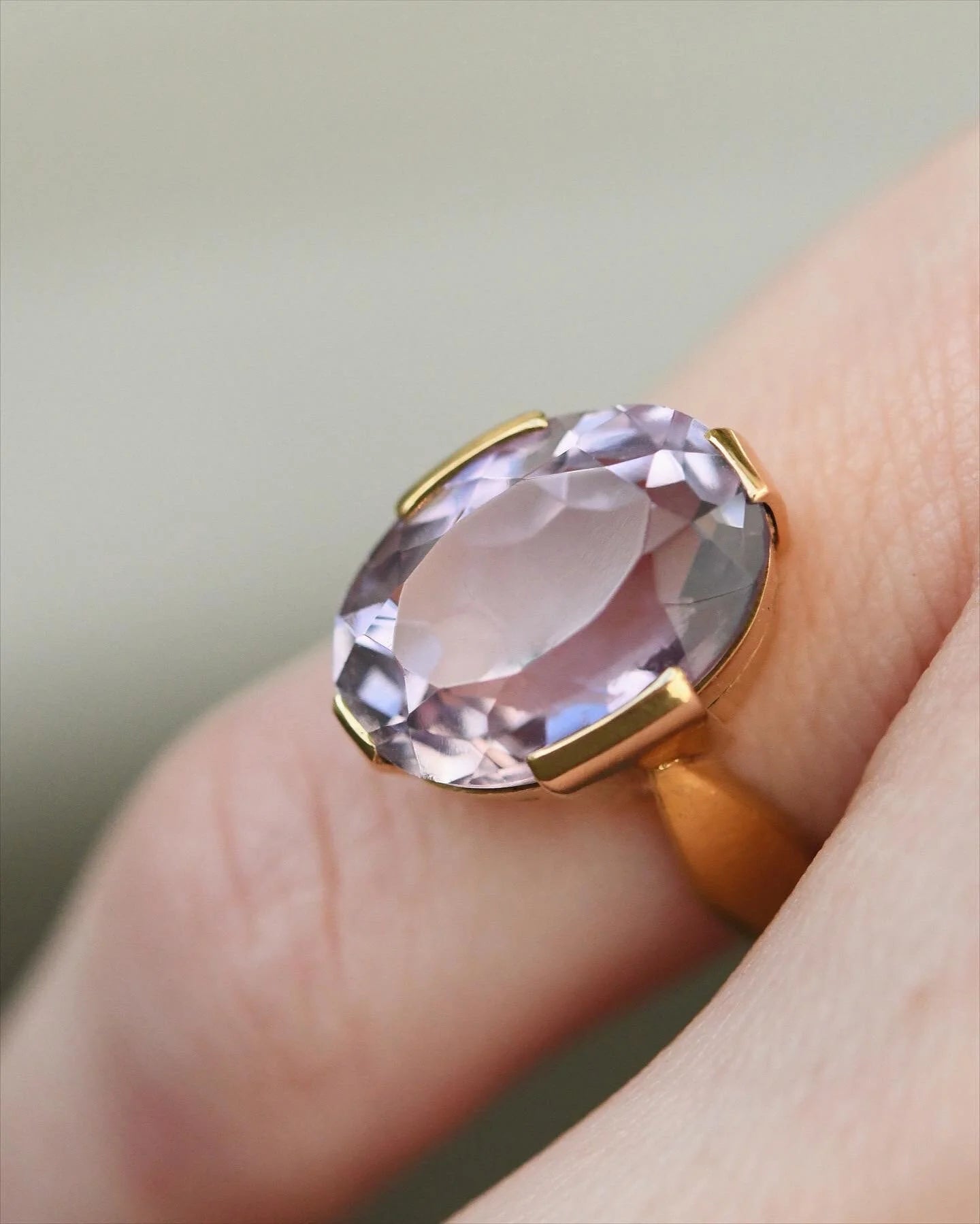 Beautiful Lavendar Amethyst 23K Gold 1900