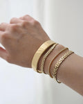 Classic Timeless Danish Vintage Brick Link Bracelet 14K Gold 1960