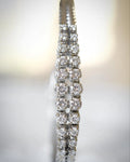 Special Danish 1.20ct Diamond Bracelet 18K White Gold 26grams
