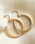 Amazing Star Dust Gold Hoops 18K Gold
